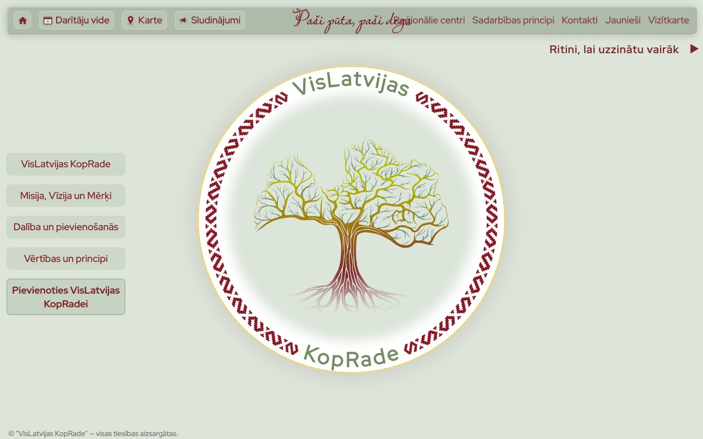 VisLatvijas KopRade mājaslapa